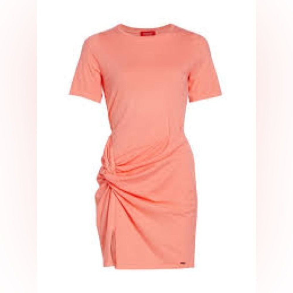 Anthropologie Coral Asymmetrical Dress